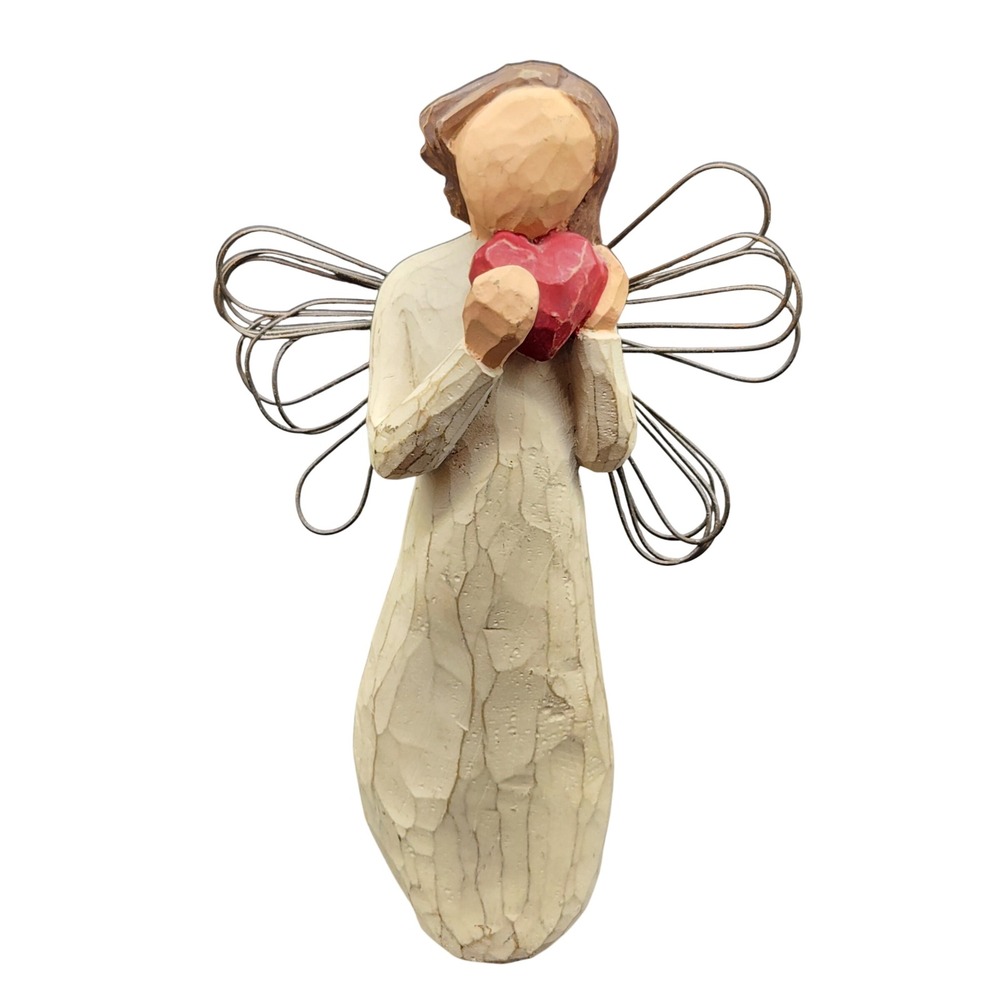 Willow Tree Angel of the Heart Figurine Susan Lordi DEMDACO 2000 Red Heart Wings